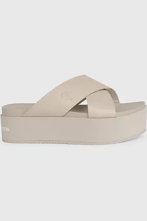 Calvin Klein Plateau-Sandalen aus Leder