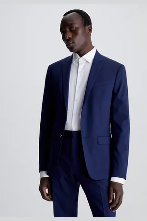 Calvin Klein Einreihiger schmaler Blazer aus Stretch-Wolle