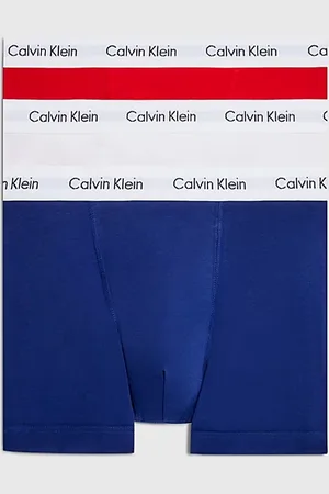 Calvin Klein 3 Pack Trunks - Cotton Stretch - - - Men - L