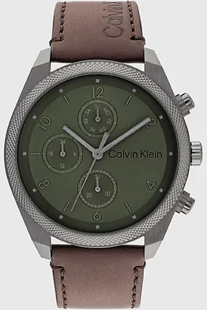 Calvin Klein Multifunktionsuhr mit Lederarmband
