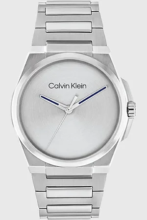 Calvin Klein Armbanduhr mit gebürstetem Zifferblatt und H-Glied-Armband