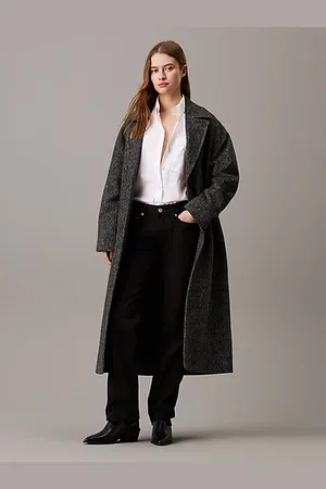Calvin Klein Langer Mantel aus Wollmischung