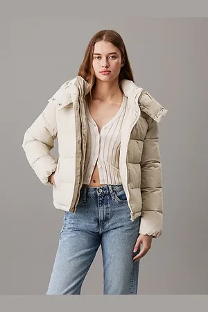 Calvin Klein Kurze Steppjacke mit Kapuze