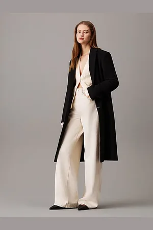 Calvin Klein Lässiger Mantel aus gebürsteter Wolle