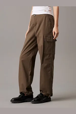 Calvin Klein Cargohose aus Baumwoll-Satin