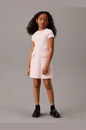 Calvin Klein Ausgestelltes Kleid aus Punto Milano