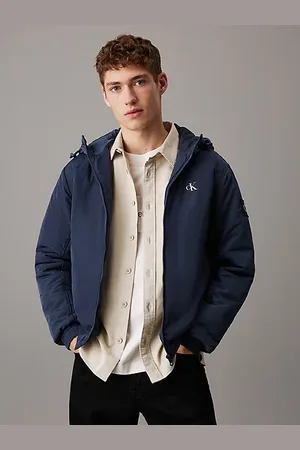 Calvin Klein Gefütterte Nylon-Jacke mit Kapuze