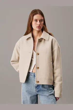 Calvin Klein Kurze Jacke aus Wollgemisch