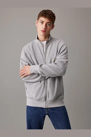 Calvin Klein Cardigan mit Reißverschluss aus Baumwolle mit Waffelmuster