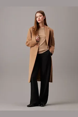 Calvin Klein Lässiger Mantel aus gebürsteter Wolle