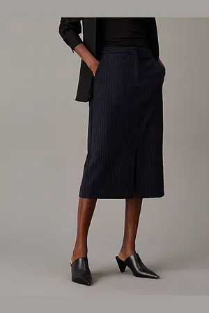 Calvin Klein Midirock mit Nadelstreifen