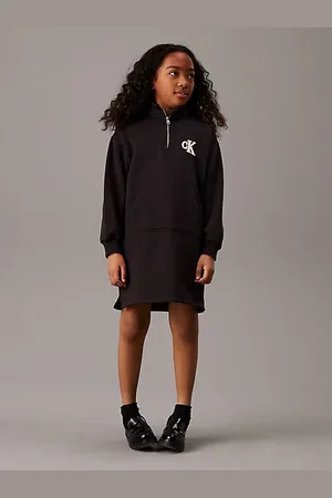 Calvin Klein Fleece-Kleid mit Reißverschluss am Ausschnitt
