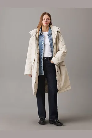 Calvin Klein Gefütterter Parka aus Baumwoll-Nylon