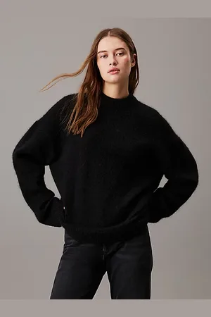 Calvin Klein Pullover aus Wollgemisch in relaxter Passform