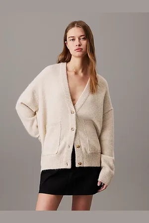 Calvin Klein Cardigan aus Wollgemisch in lässiger Passform