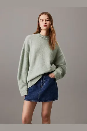 Calvin Klein Pullover aus Wollgemisch in relaxter Passform