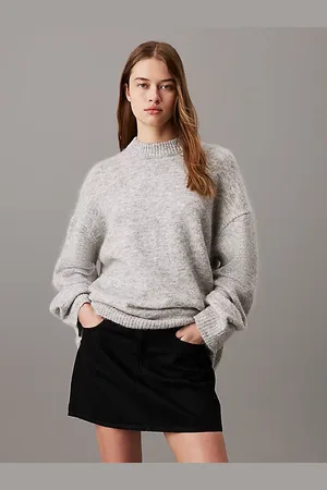 Calvin Klein Pullover aus Wollgemisch in relaxter Passform