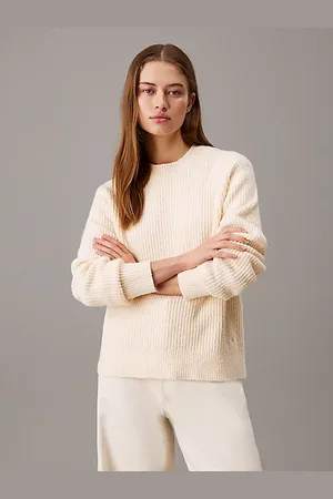 Calvin Klein Gerippter Bouclé-Pullover