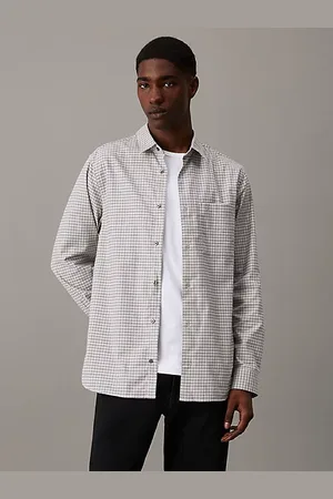 Calvin Klein Kariertes Hemd aus Twill-Stretch
