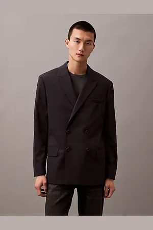 Calvin Klein Zweireihiger Blazer aus Wolle
