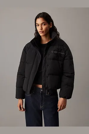 Calvin Klein Lässige Steppjacke mit Logo aus Chenille