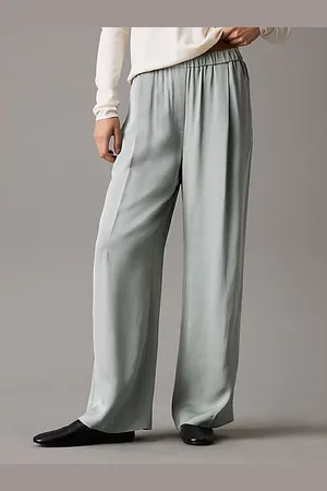 Calvin Klein Hose aus Viskose mit weitem Bein