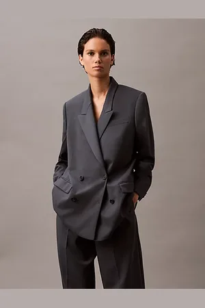Calvin Klein Zweireihiger Blazer aus Wolle