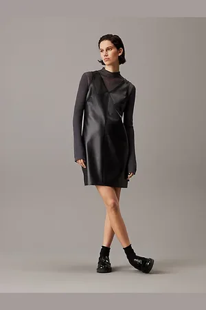 Calvin Klein Ärmelloses Kleid aus Kunstleder