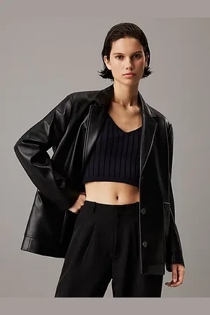 Calvin Klein Lässiger Kunstleder-Blazer