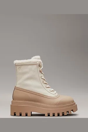 Calvin Klein Plateau-Boots aus Leder für den Winter