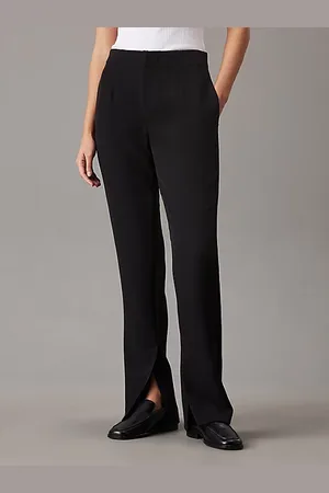 Calvin Klein Schmale Hose aus Krepp mit geschlitztem Saum