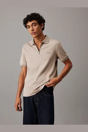 Calvin Klein Poloshirt mit eingefasstem Reißverschluss