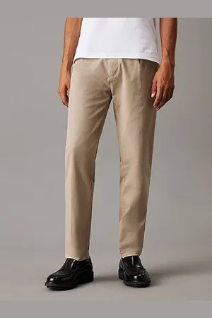 Calvin Klein Tapered Twill-Hose mit Bundfalten