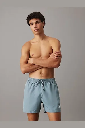 Calvin Klein Medium Badeshorts mit Tunnelzug – CK Monogram