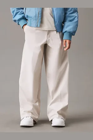 Calvin Klein Chino-Hose mit weitem Bein und hoher Bundhöhe