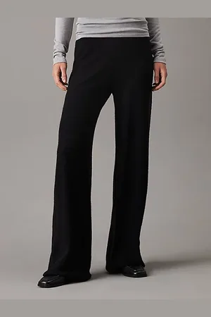 Calvin Klein Hose aus weicher Wolle mit weitem Bein