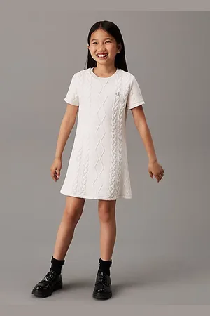 Calvin Klein Ausgestelltes Zopfstrickkleid