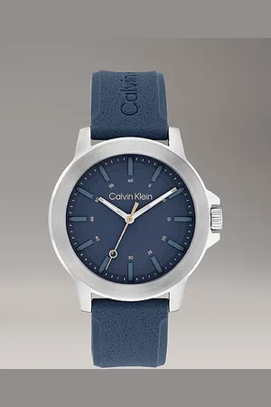 Calvin Klein Silikonarmbanduhr mit auffälligem Zifferblatt