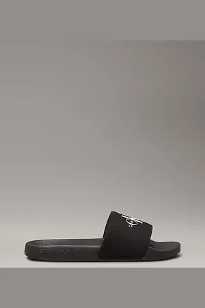 Calvin Klein Slippers aus Canvas mit Logo