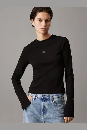 Calvin Klein Schmales Top aus gerippter Baumwolle