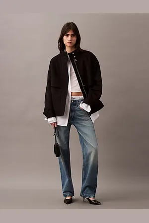 Calvin Klein Kurze Steppjacke aus Kaschmir-Wollmischung