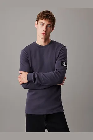 Calvin Klein Schmales Langarmshirt mit Waffelmuster