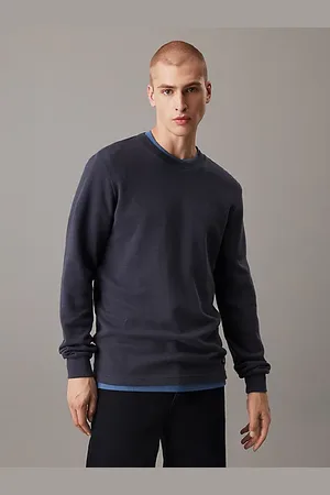 Calvin Klein Schmales Langarmshirt mit Waffelmuster