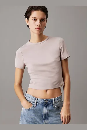 Calvin Klein Kurzärmliges Top aus Milano-Jersey