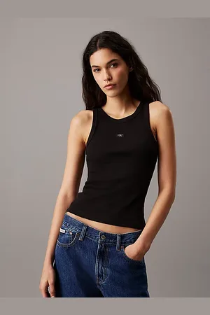Calvin Klein Schmales Tanktop aus gerippter Baumwolle