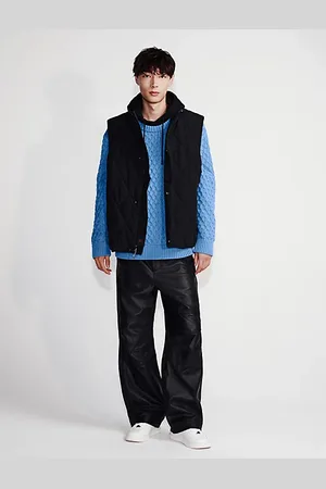 Calvin Klein Chinos mit weitem Bein aus Leder