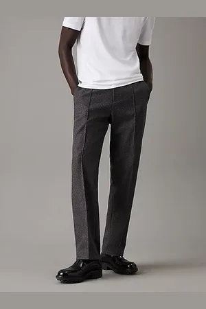 Calvin Klein Gerade Hose aus Melton-Wolle