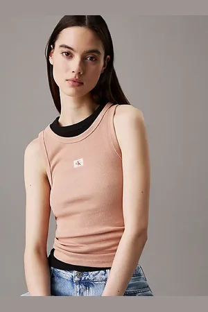 Calvin Klein Schmales Tanktop aus gerippter Baumwolle