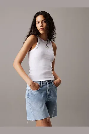 Calvin Klein Schmales Tanktop aus gerippter Baumwolle