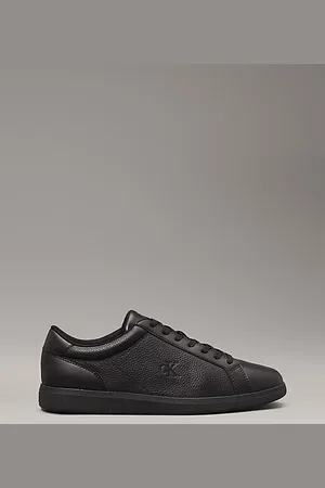 Calvin Klein Leder-Sneakers mit flachem Profil